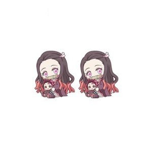 Boucles d’Oreilles Demon Slayer Nezuko et Tanjiro Kamado