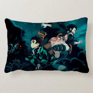 Coussin Demon Slayer Nezuko et Tanjiro Défendant