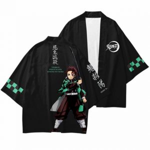 Kimono Demon Slayer Noir Tanjiro Kamado XXS