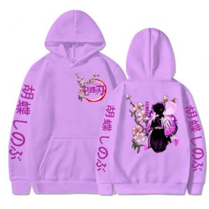 Sweat Demon Slayer Shinobu Kocho Rose Foncé avec Fleur 2XS