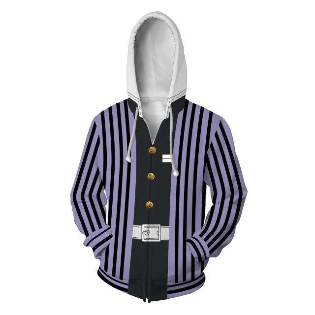 Sweat Demon Slayer Iguro Violet et Blanc 5XL